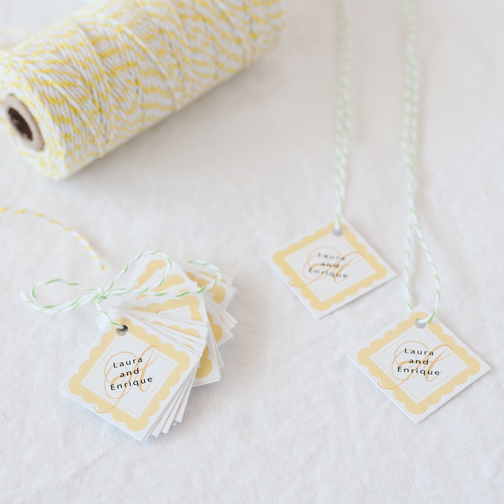 Personalized Diamond Wedding Favor Gift Tags 1483