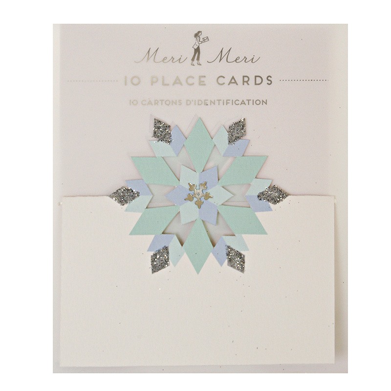 Glitter Snowflake Place Cards Packaging
