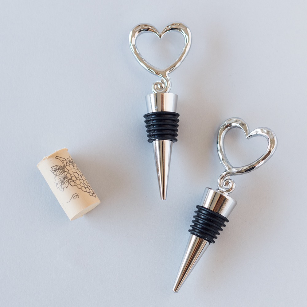 Open Heart Wine Bottle Stoppers 1497
