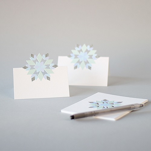 Glitter Snowflake Place Cards 8423
