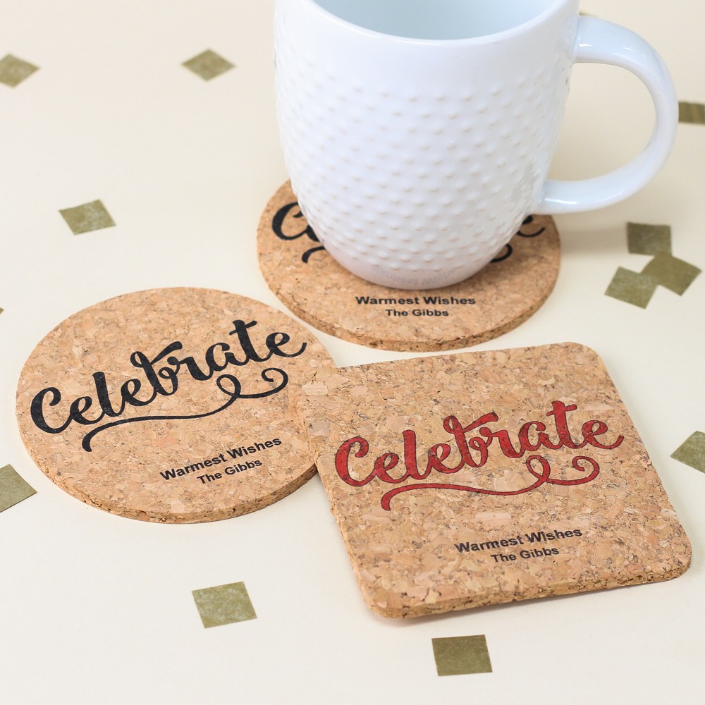 Personalized Party Cork Coasters 8632