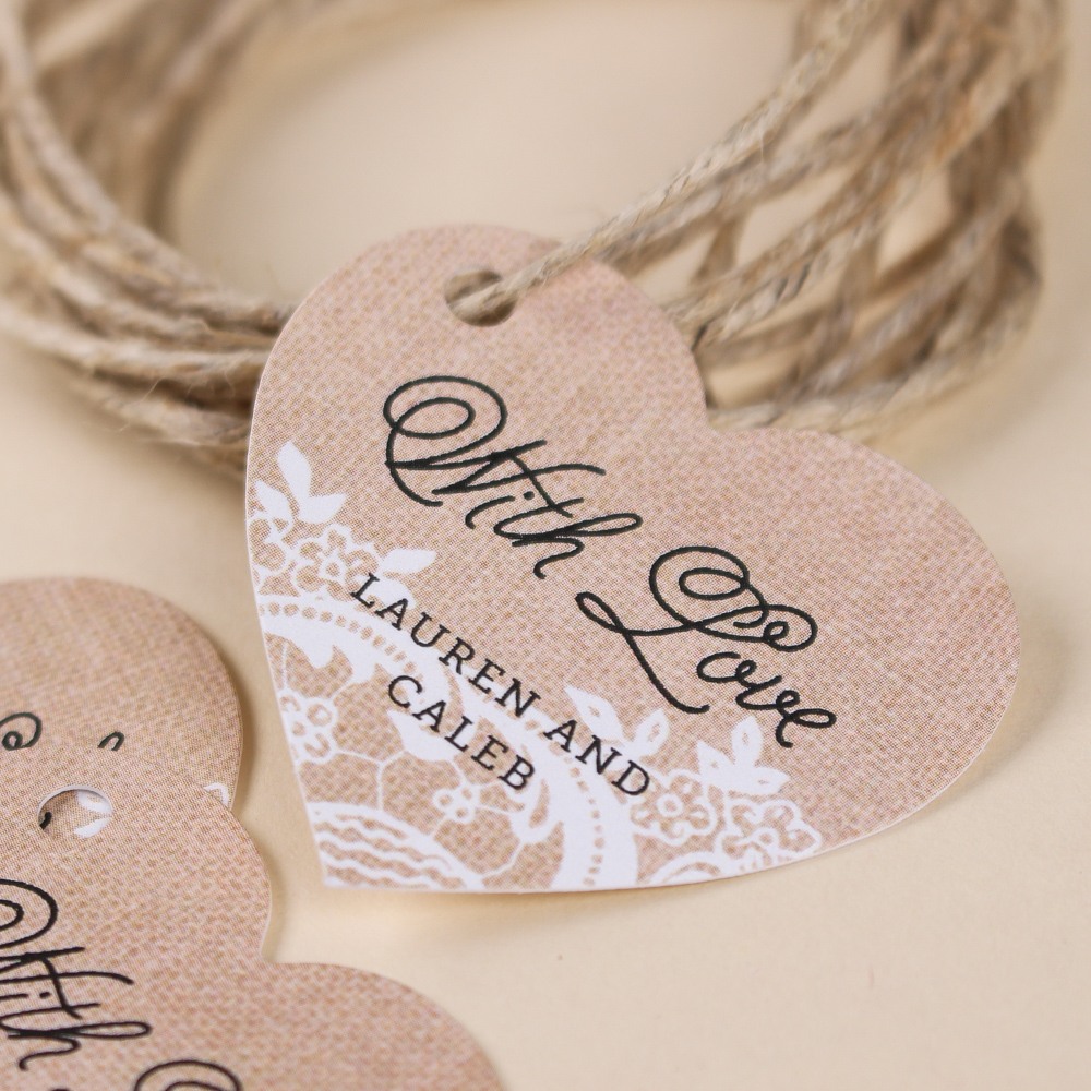 Personalized Heart Shaped Tags