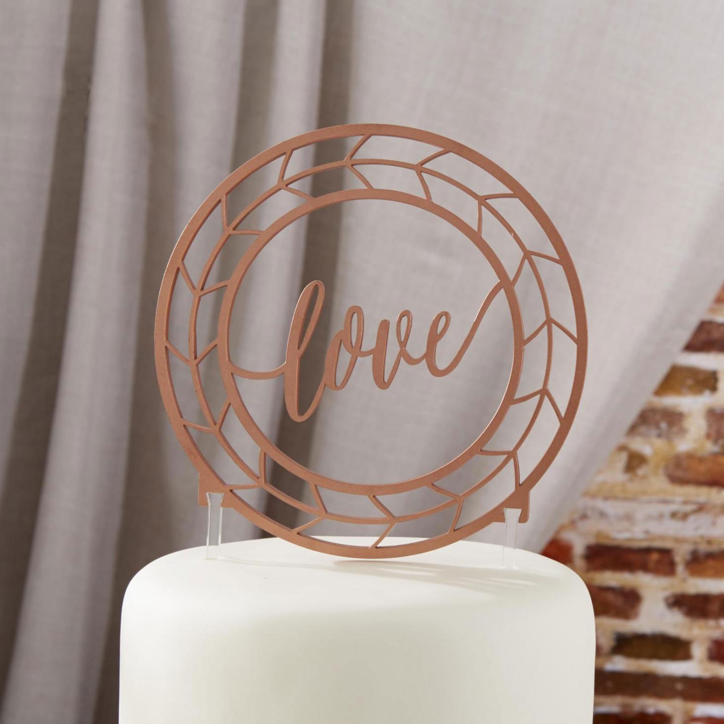 Copper Love Cake Topper 8724