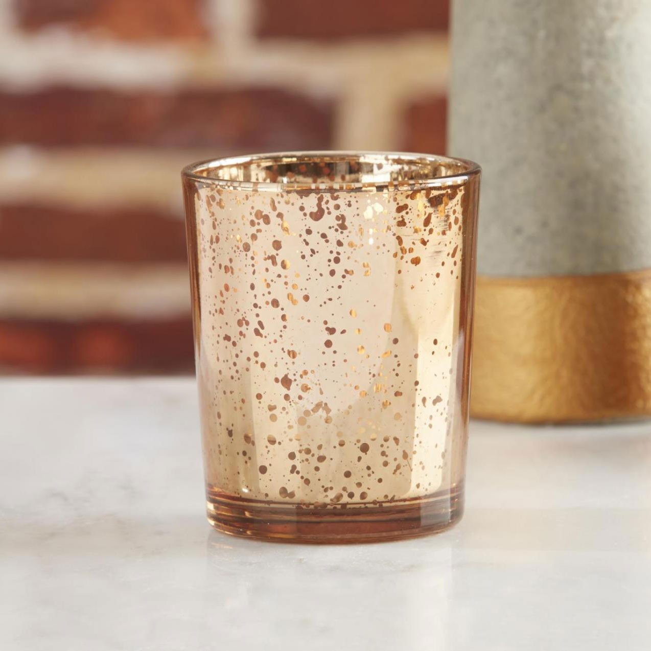 Copper Mercury Glass Tealight Holders