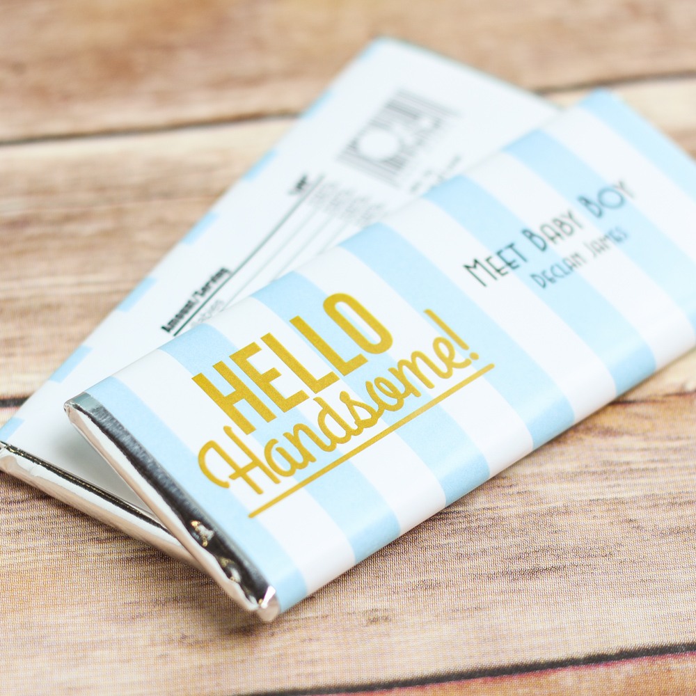 Personalized Hello Handsome Chocolate Bars