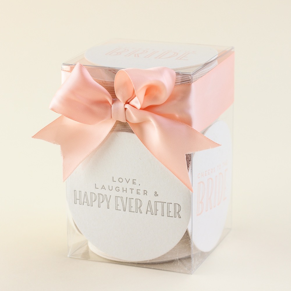 Letterpressed Bride Coasters 9190