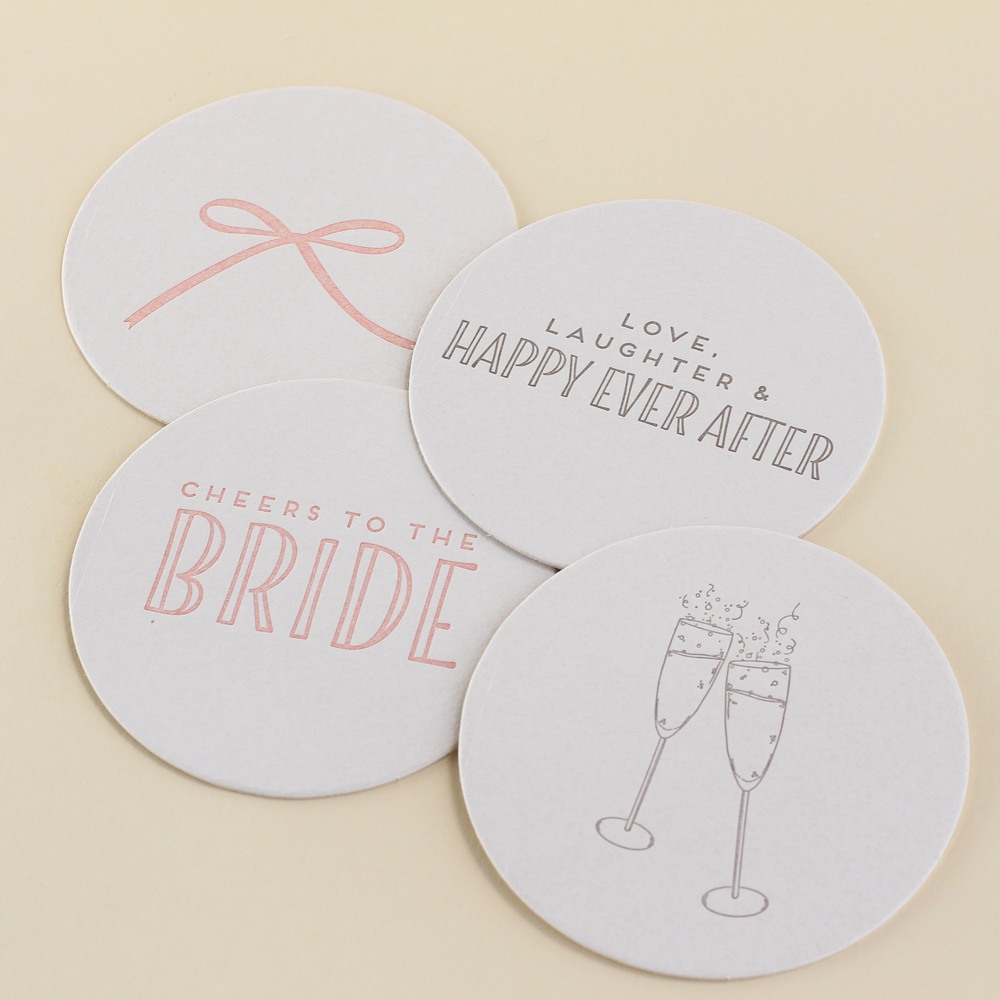 Letterpressed Bride Coasters 9190