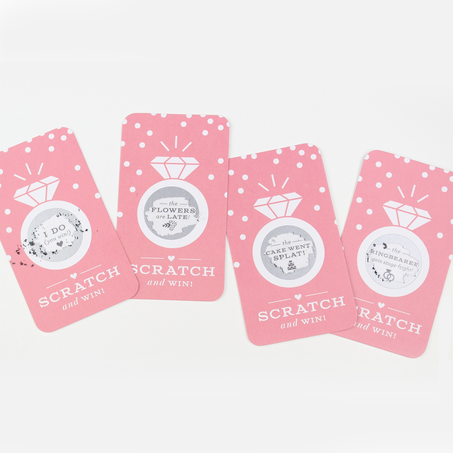 wedding ring scatch cards