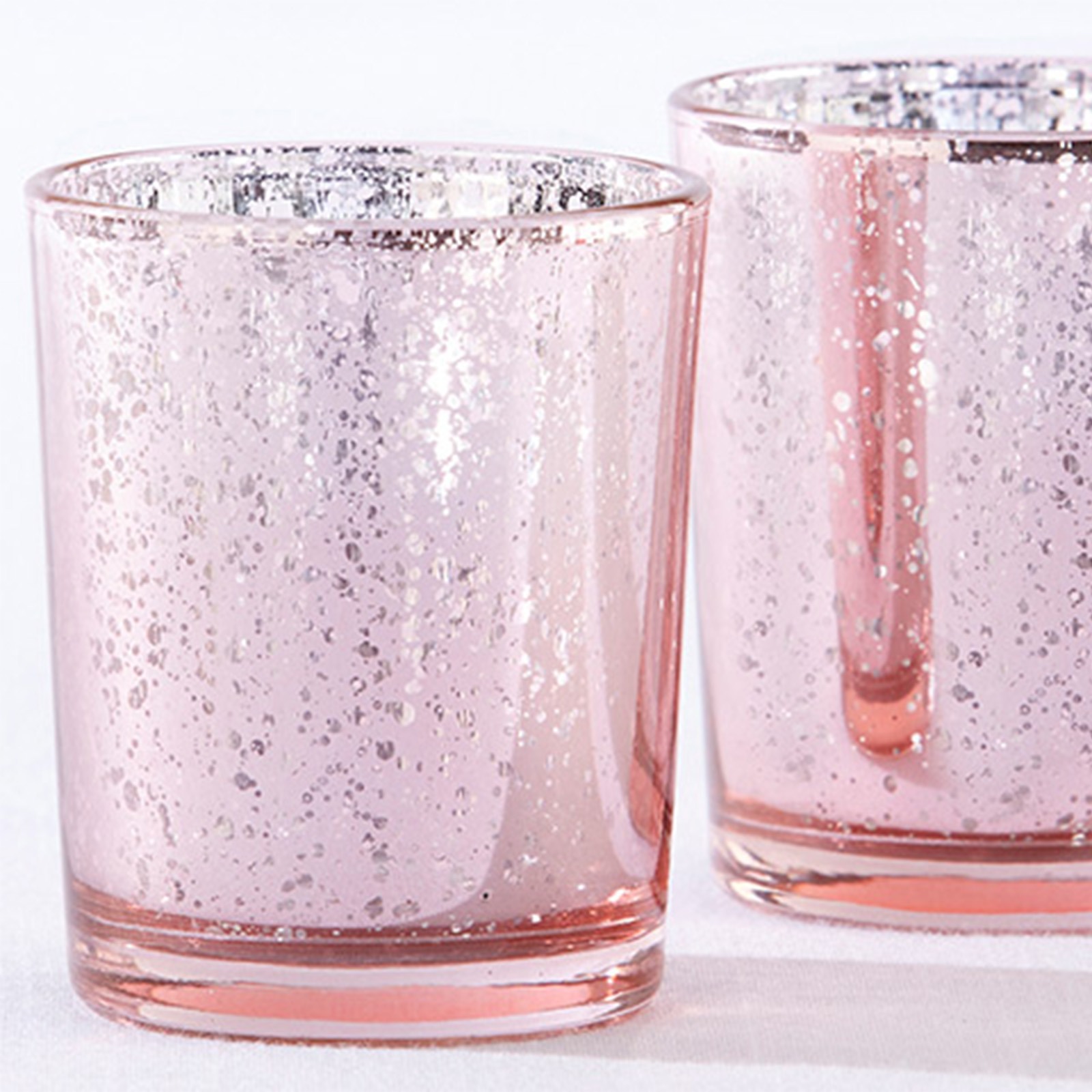 Light Pink Mercury Glass Tealight Holders