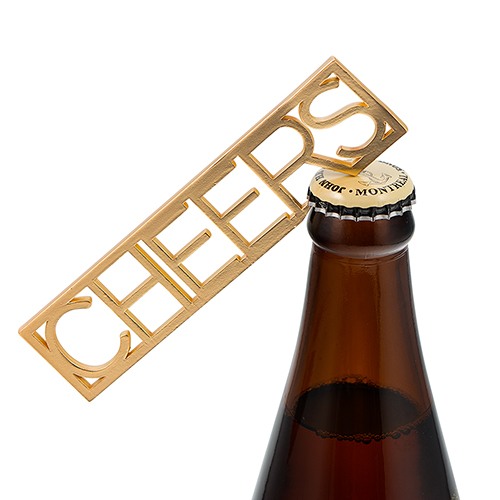 Gold Cheers Bottle Opener 9577