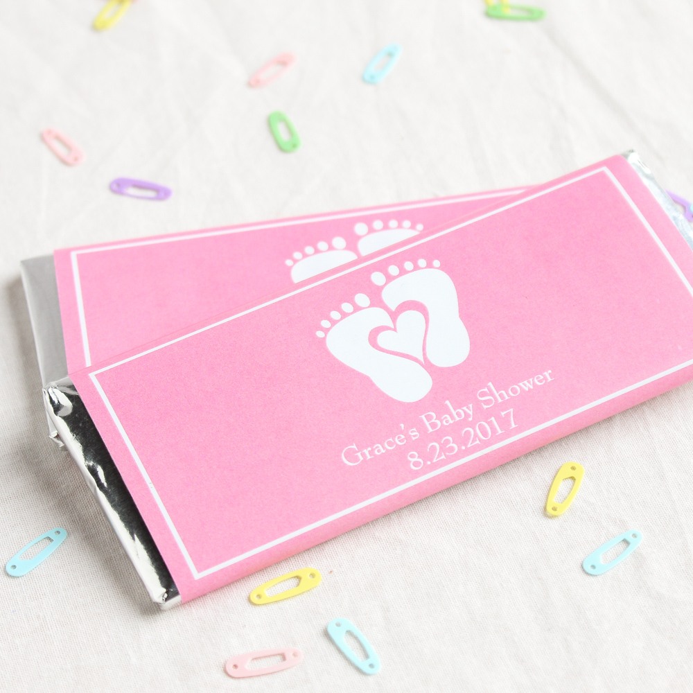 Personalized Baby Feet Candy Bars