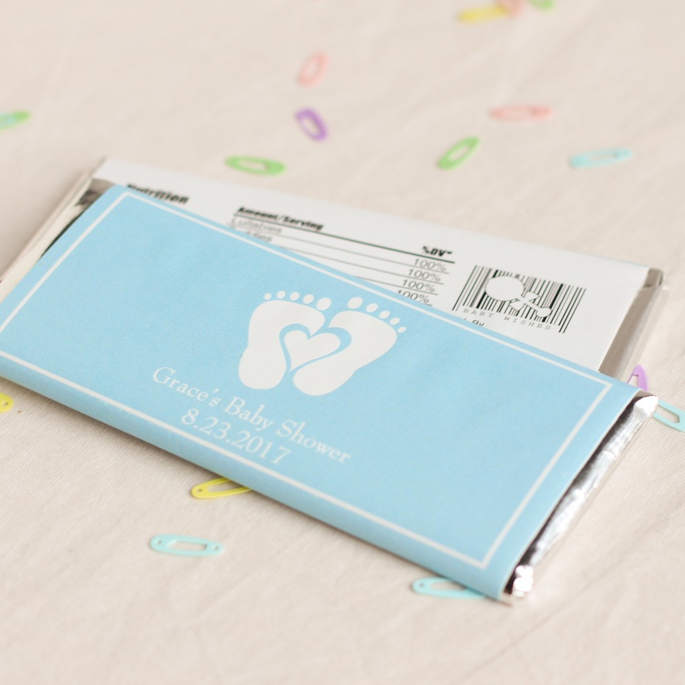 Personalized Baby Feet Candy Bars