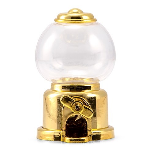 Mini Gold Metallic Gumball Machine Favor