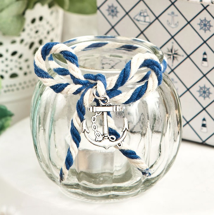 Nautical Glass Tea Light Holder 9793