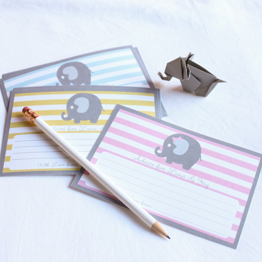Personalized Baby Shower Advice Cards 9925