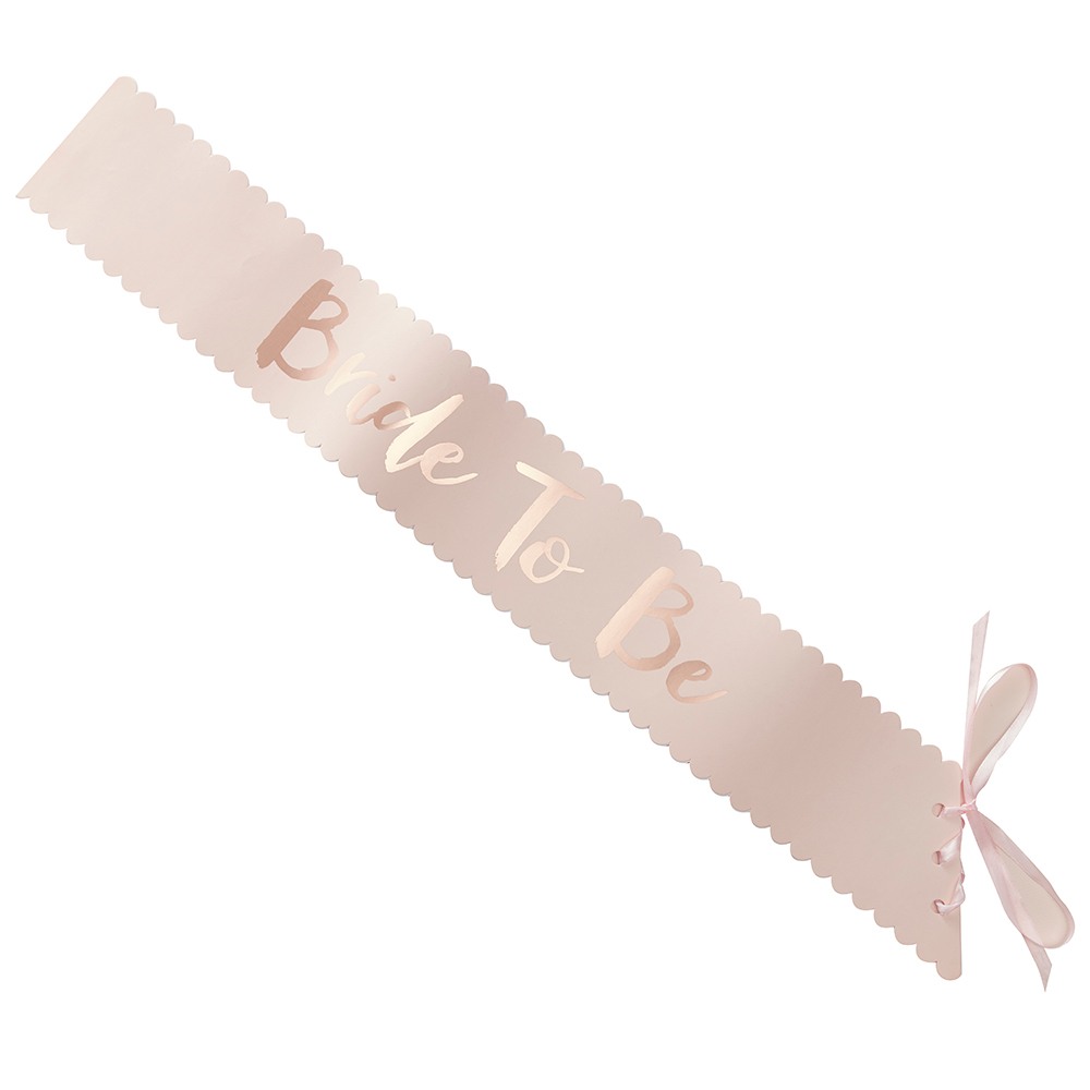 bride to be paper sash