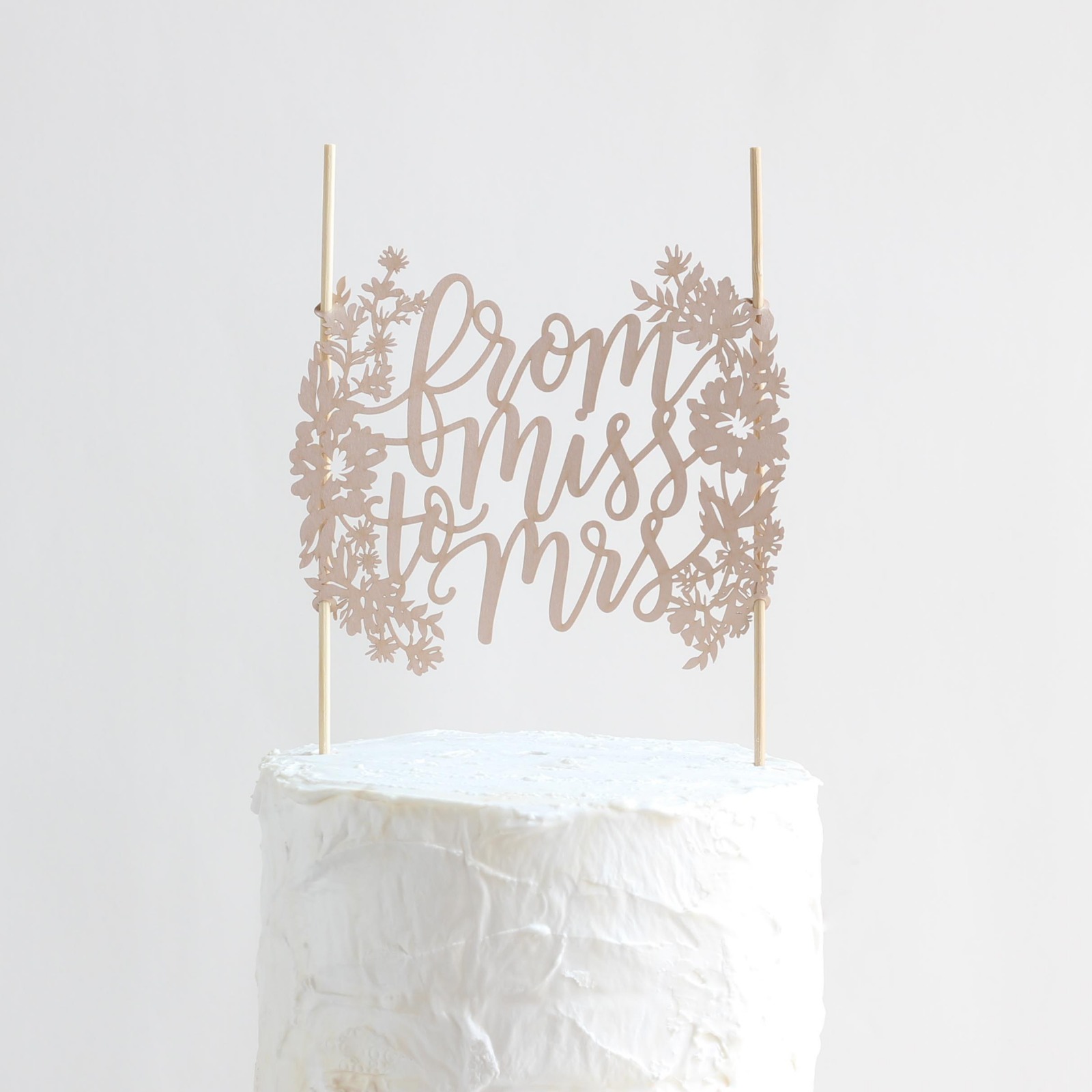 From Miss To Mrs Paper Cake Topper 10172