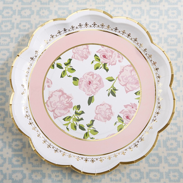 Tea Time Pink Paper Plates