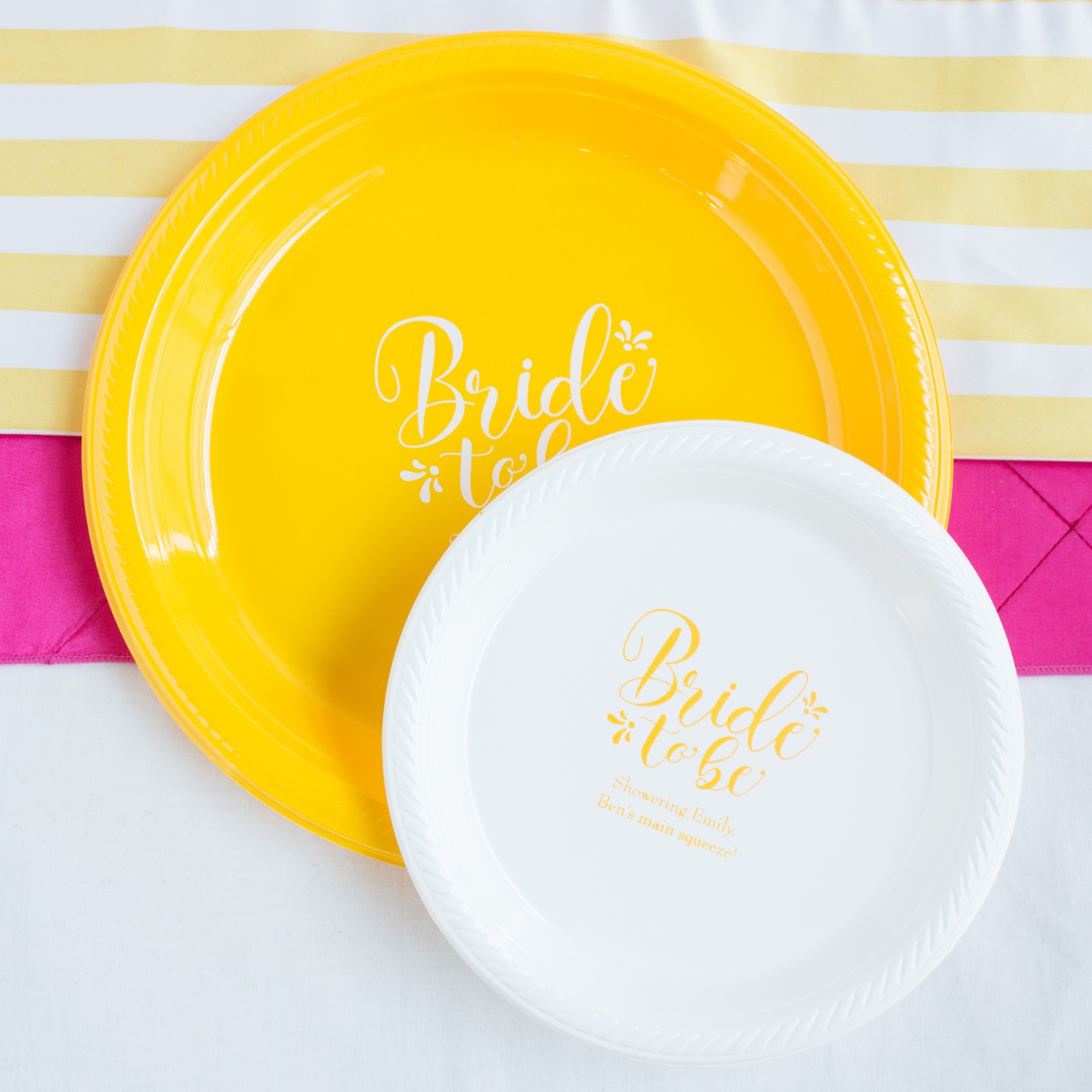 Personalized Bride to Be Plastic Plates