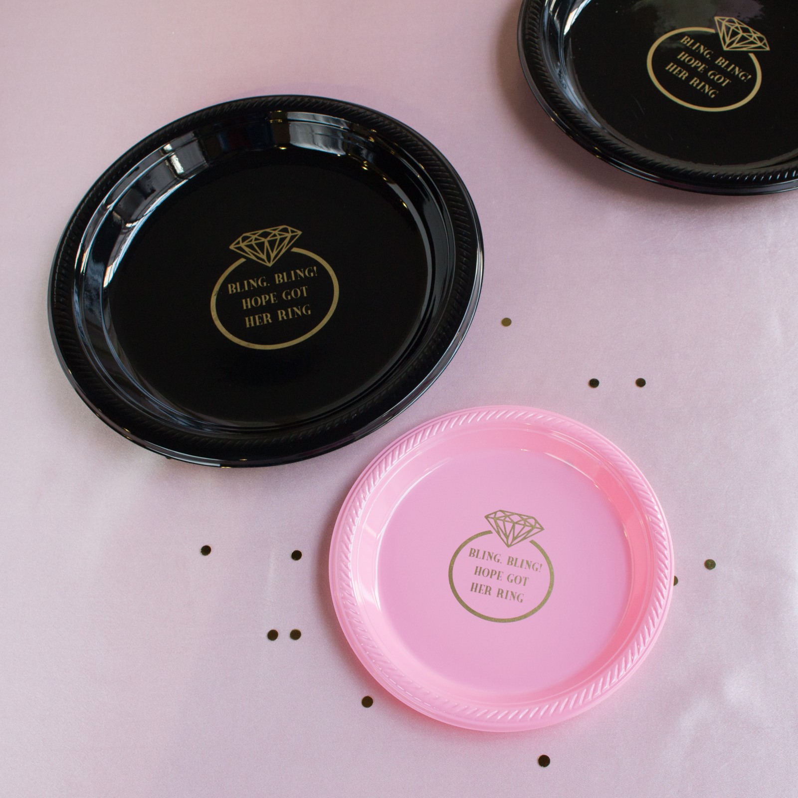 Personalized Ring Plastic Plates