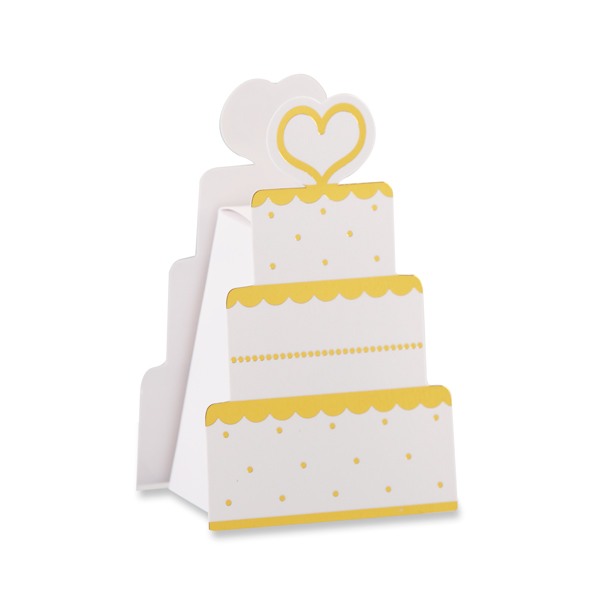 Gold Wedding Cake Favor Box- One Box