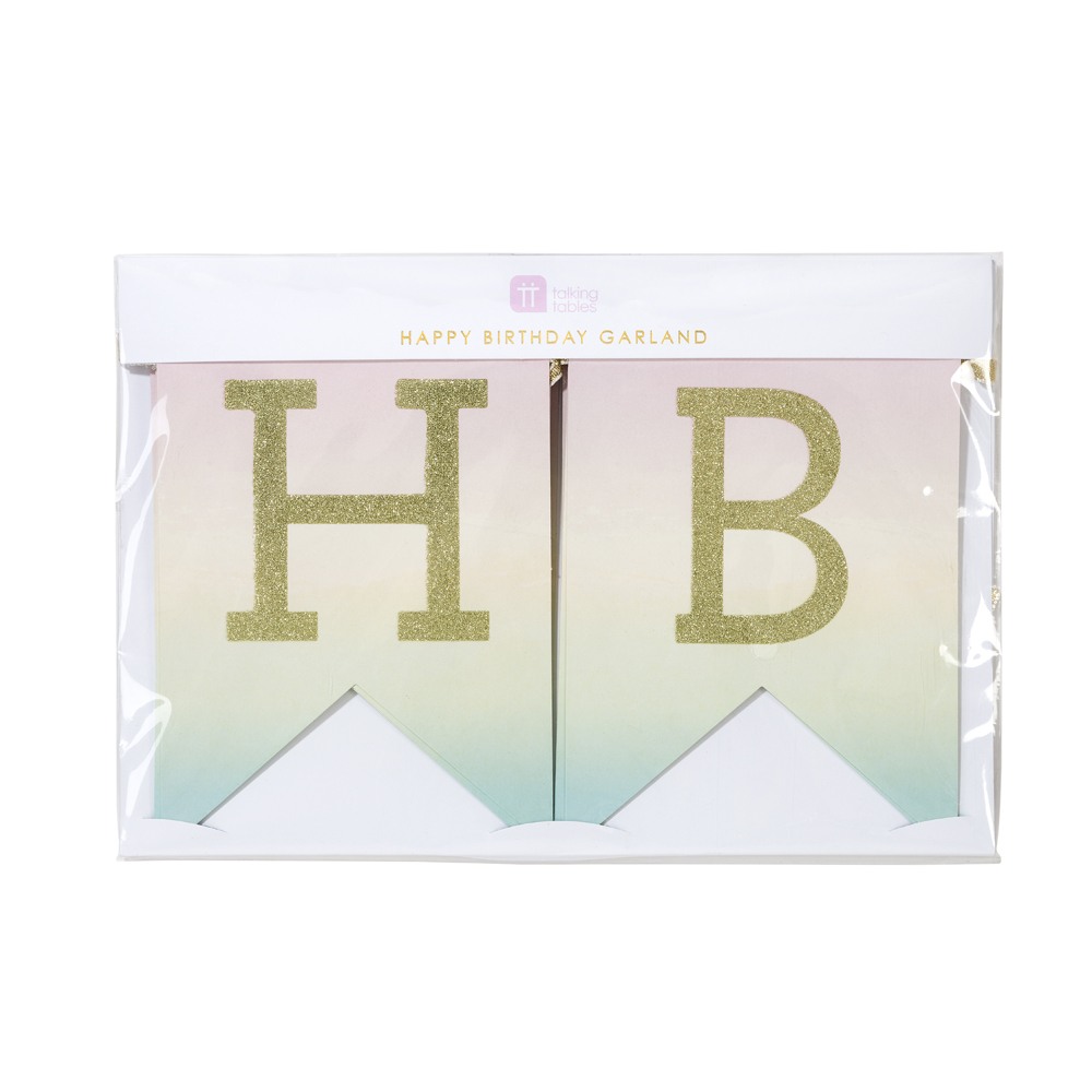 Pastels Ombre Happy Birthday Garland