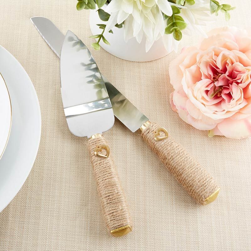 Rustic Cake Server & Knife Set 11034