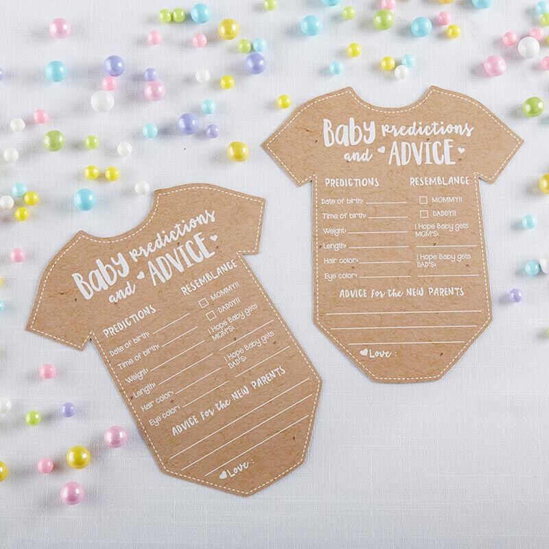 Onesie Shaped Baby Advice Cards 11052