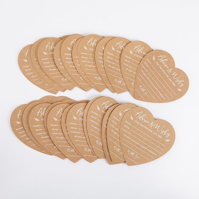 Wedding Advice Card - Heart Shaped