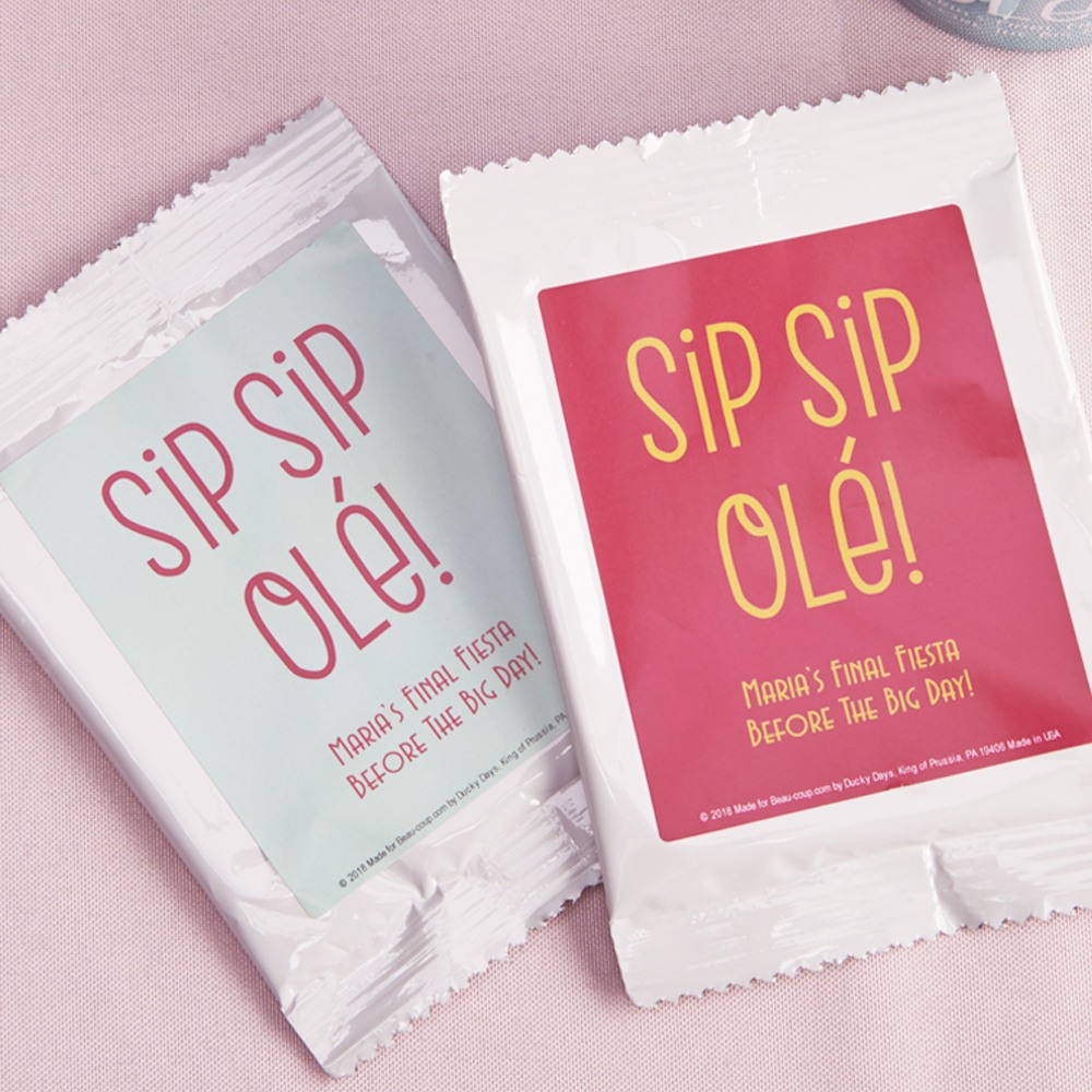 Personalized Sip Sip Ole Lemonade Wedding Favors QA Refresh