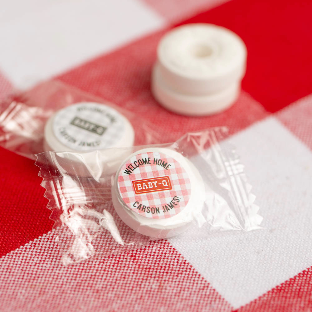 Personalized Baby-q Baby Shower Life Saver Candies