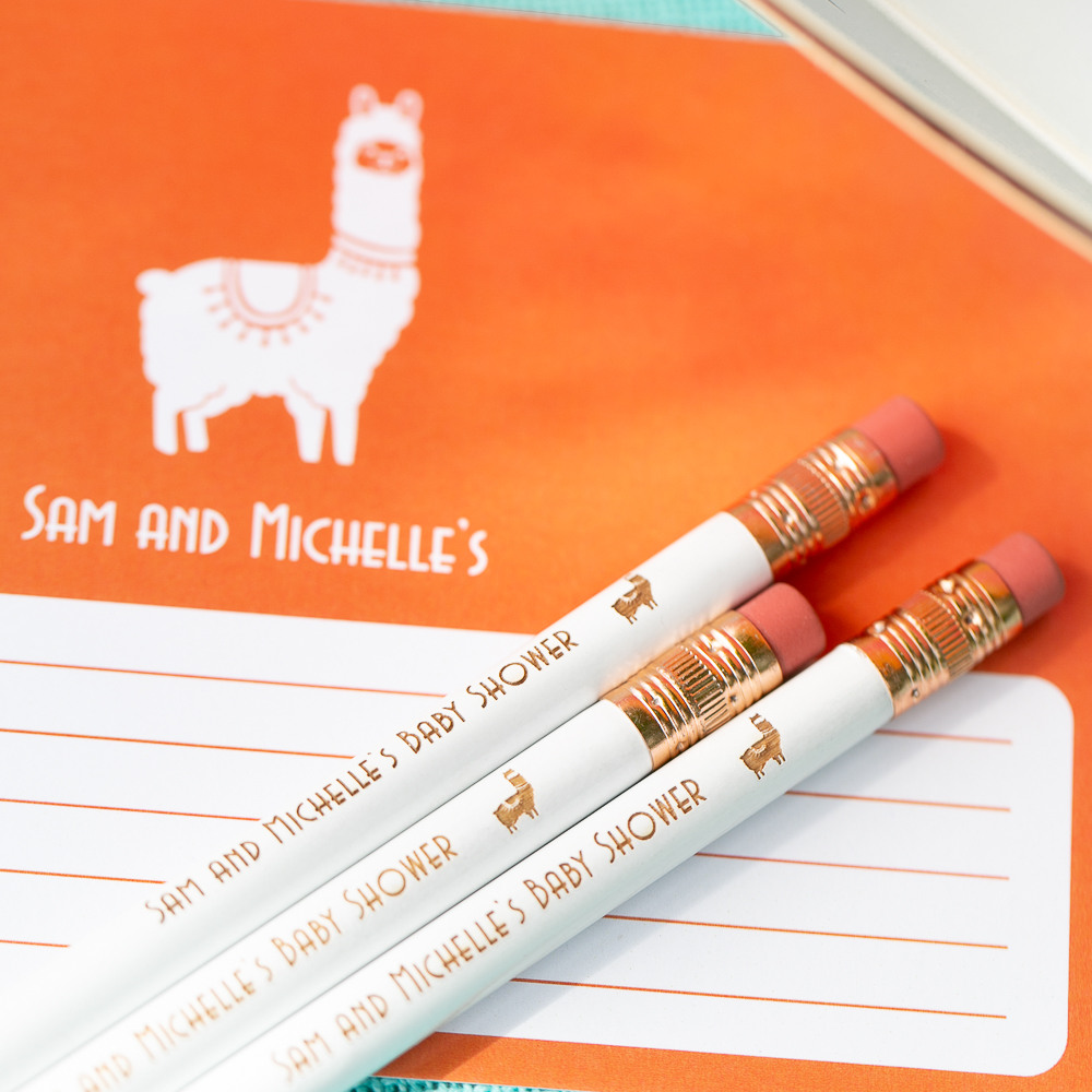 Personalized Fiesta Baby Shower Pencils