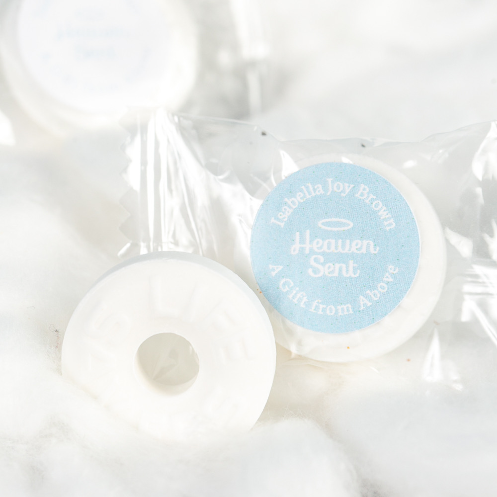 Personalized Heaven Sent Baby Shower Life Saver Candies