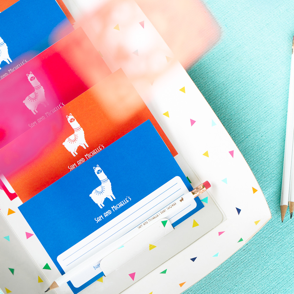 Personalized Fiesta Baby Shower Advice Cards