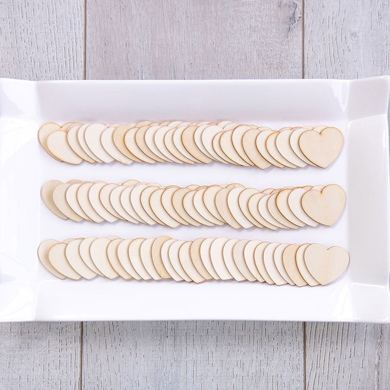 Wooden Signing Hearts 11536