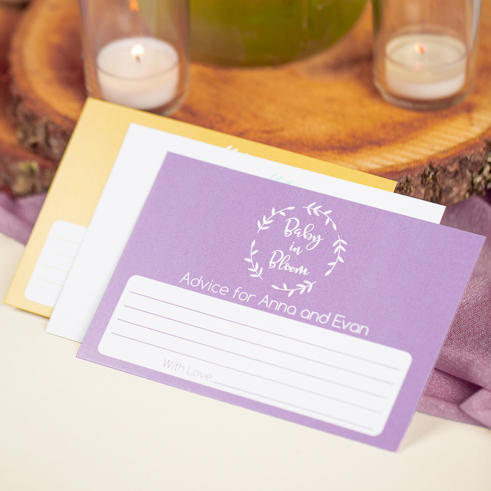Personalized Baby in Bloom Baby Shower Advice Cards