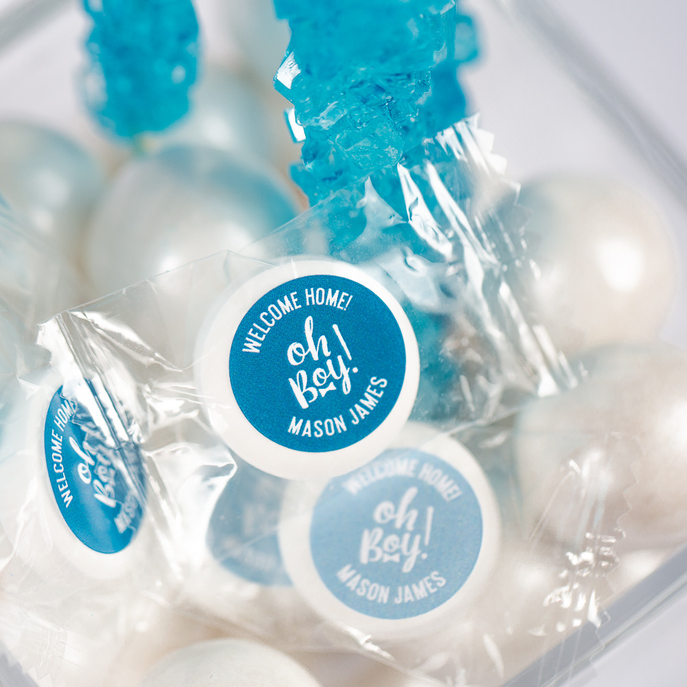 Personalized Oh Boy Baby Shower Life Saver Candies