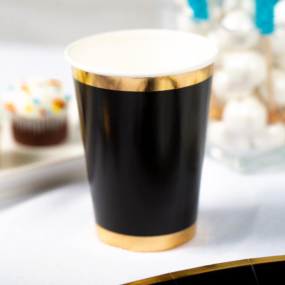 Posh Paper Cups black oh boy