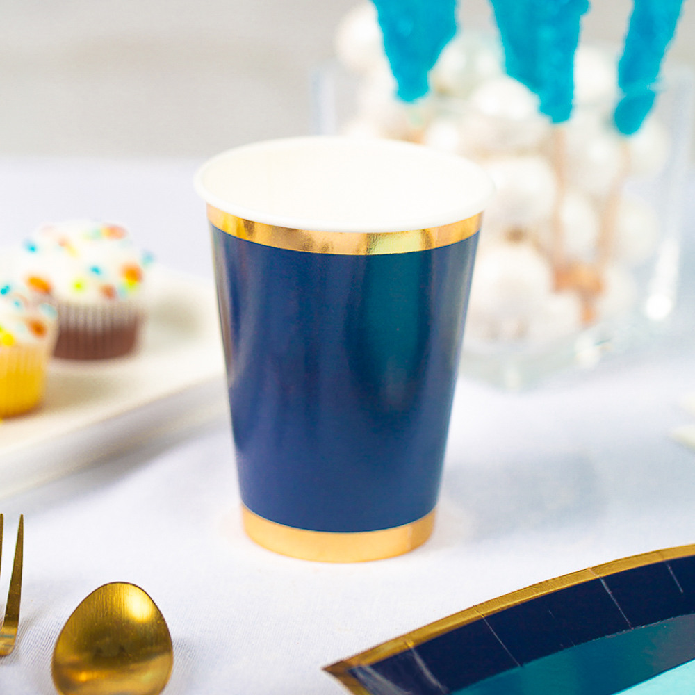 Posh Paper Cups navy oh boy