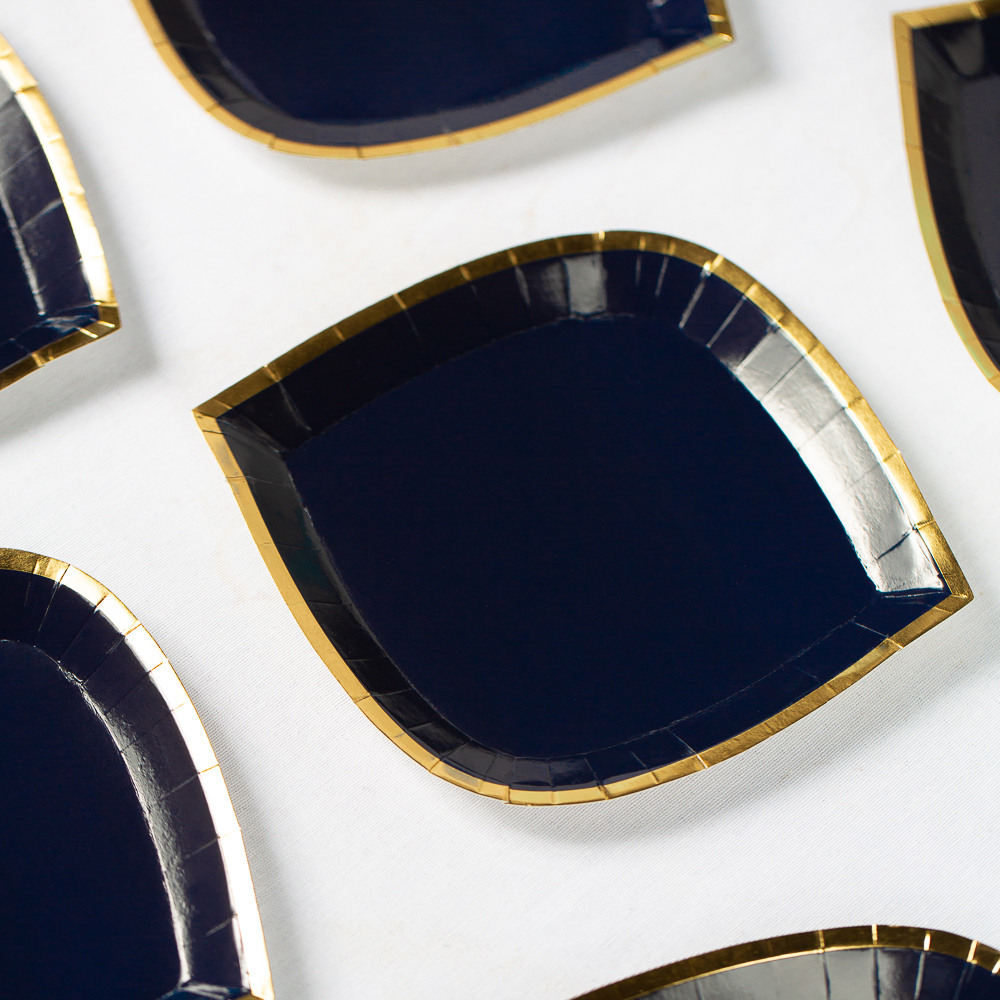 Posh Dessert Plate navy