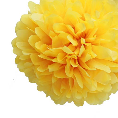 Yellow Tissue Paper Pom Poms