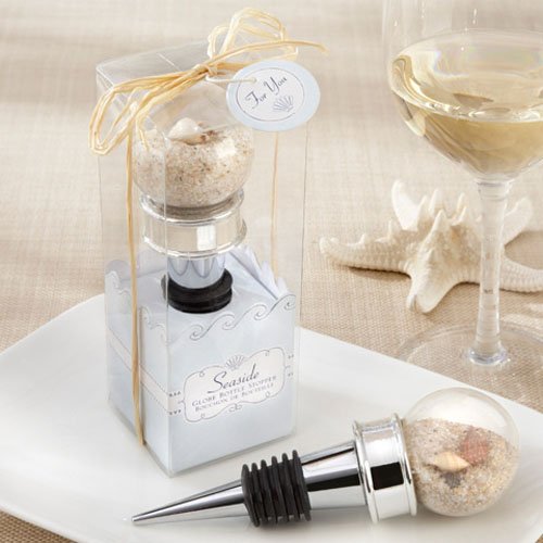 Sand And Shell-Filled Bottle Stopper 4576