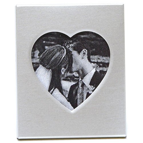 Mini Magnet Back Aluminum Heart Photo Frames 4596