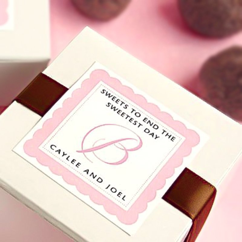 Personalized Square Wedding Labels 1557