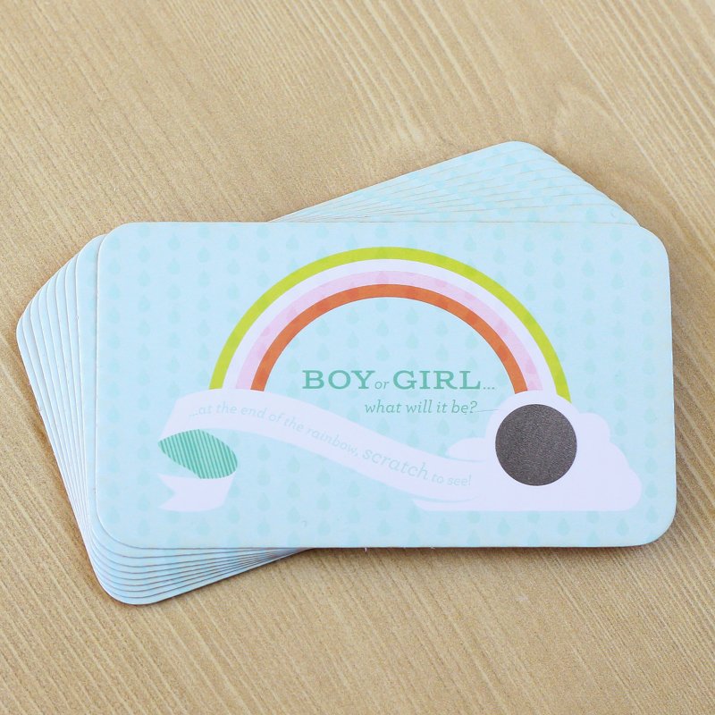 Rainbow Gender Reveal Scratch Cards 6394