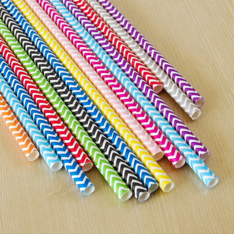 Chevron Paper Straws