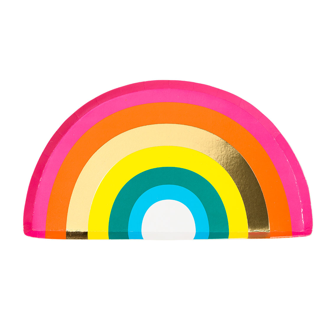  rainbow-shaped paper plates