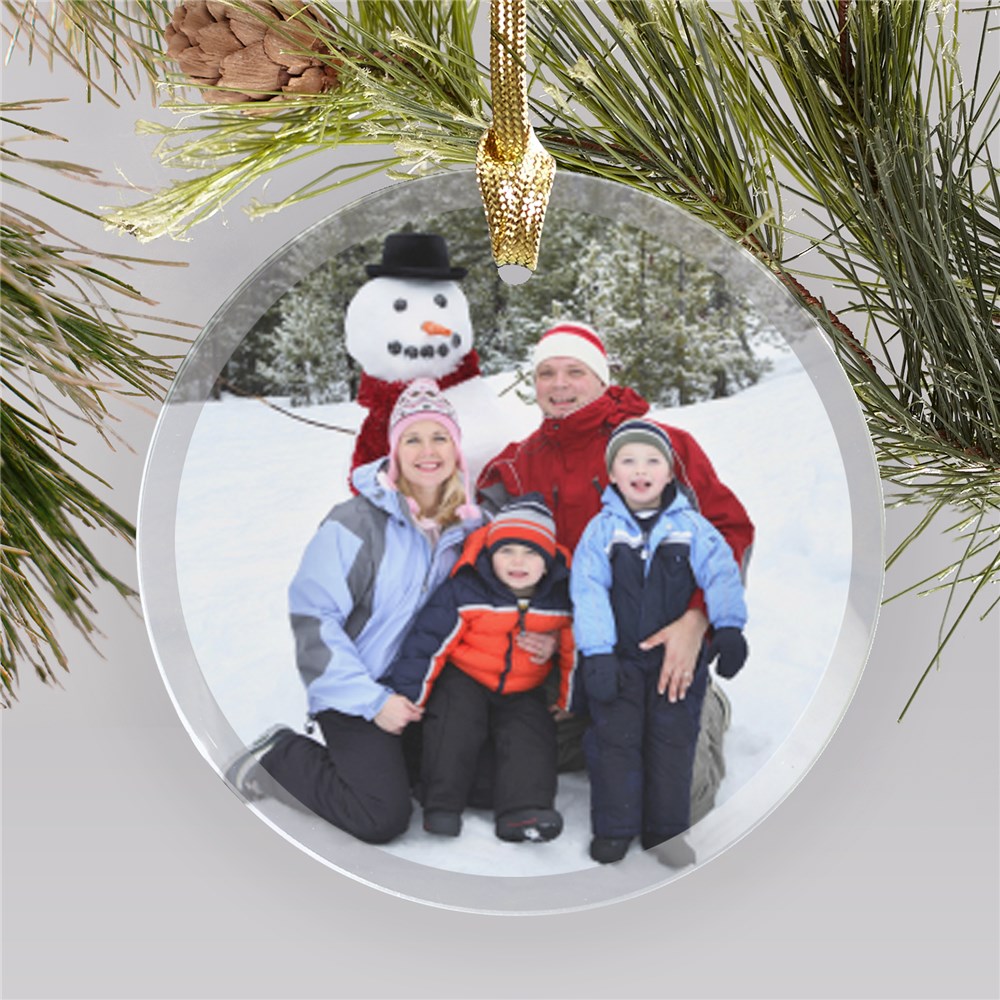 Personalized Winter Wedding Glass Ornament 80004R