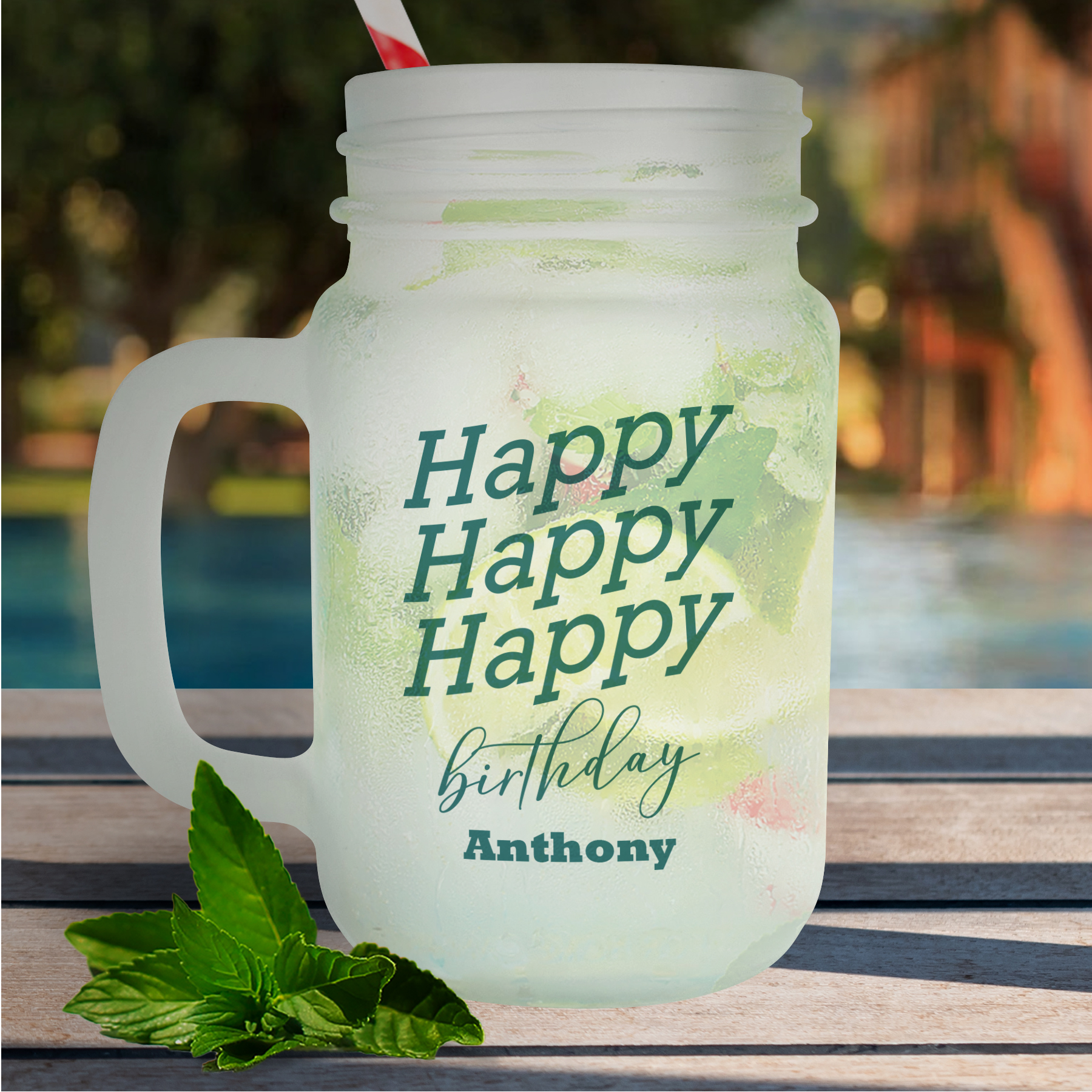 Engraved Birthday Mason Jar 11415