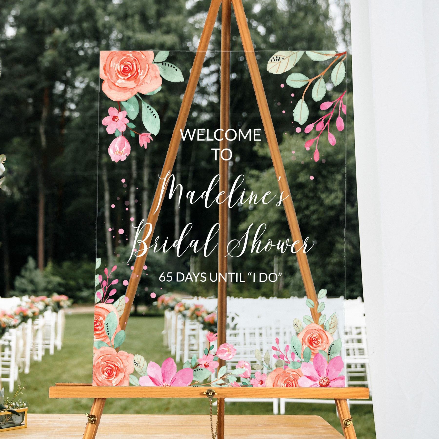 Custom Acrylic Baby Shower Welcome Sign